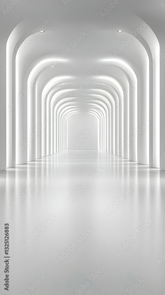 Obraz premium White Archway 3D Render Background