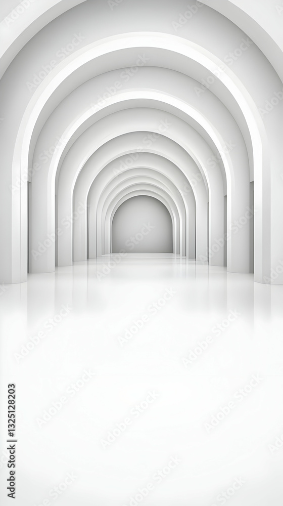 White Archway 3D Background White Archway 3D Background