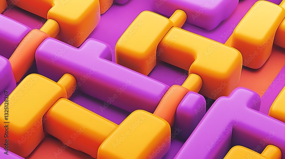 Obraz premium Abstract 3D Connection for Background