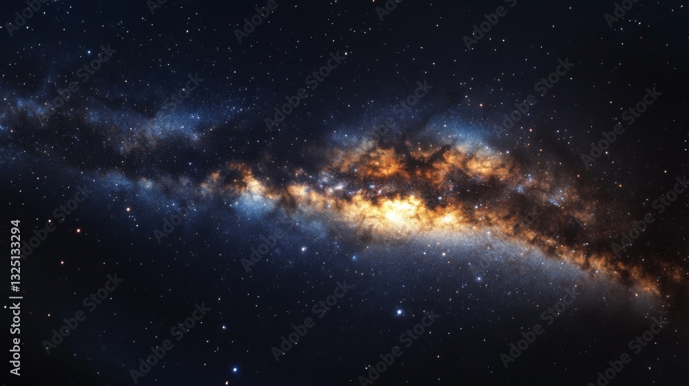Cosmic Nebula in Dark Night Sky Cosmic Nebula in Dark Night Sky