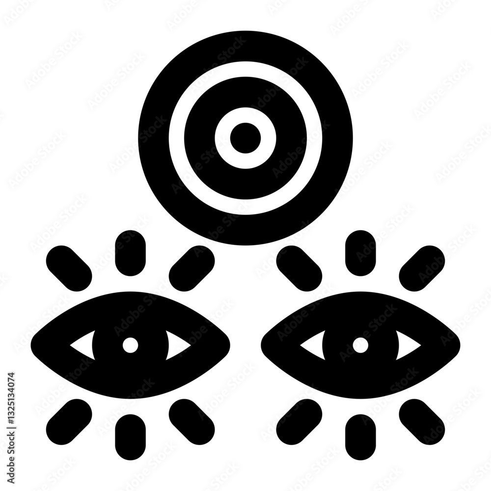 Fototapeta premium Vision, Target, Goal Outline Icon 