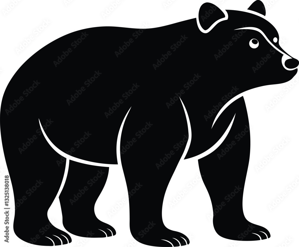 Bear Silhouette File, Bear Icon Vector Bear Silhouette File, Bear Icon Vector