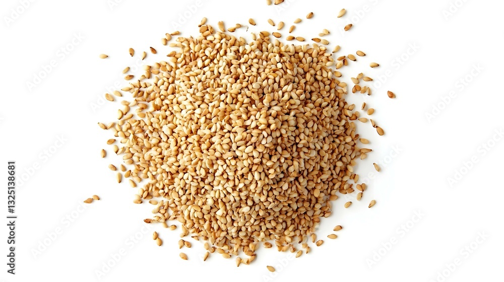 Sesame seeds isolated on white background top Sesame seeds isolated on white background top