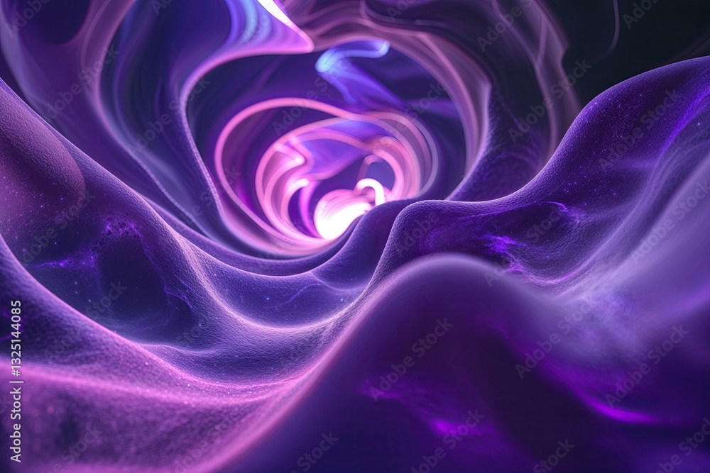 Fototapeta premium Mesmerizing Purple Form Design Featuring Dynamic Lighting and Rich Hues