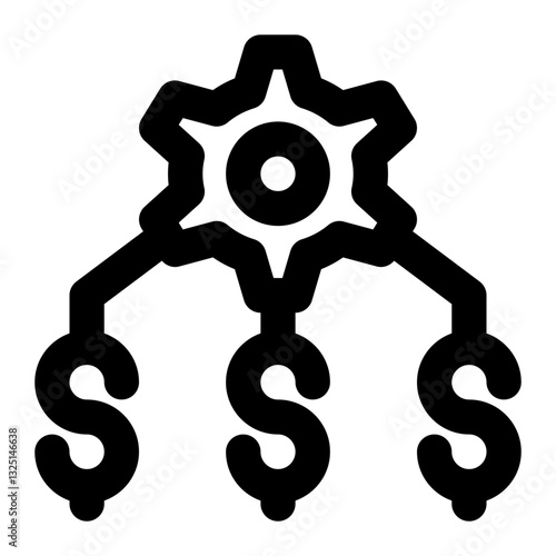 Passive Income, Automated Income, Generate Income Outline Icon
