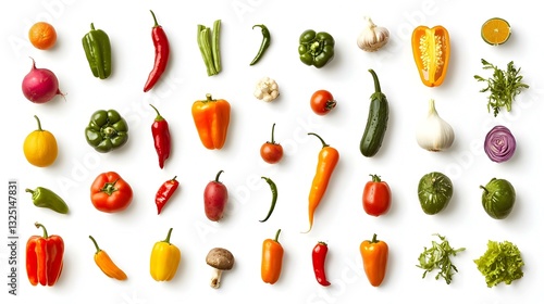 Wallpaper Mural Vegetables collection isolated over white Torontodigital.ca