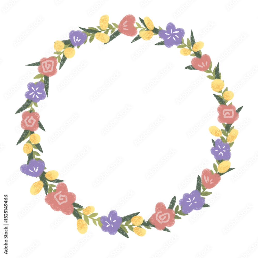 frame of colorful flowers frame of colorful flowers