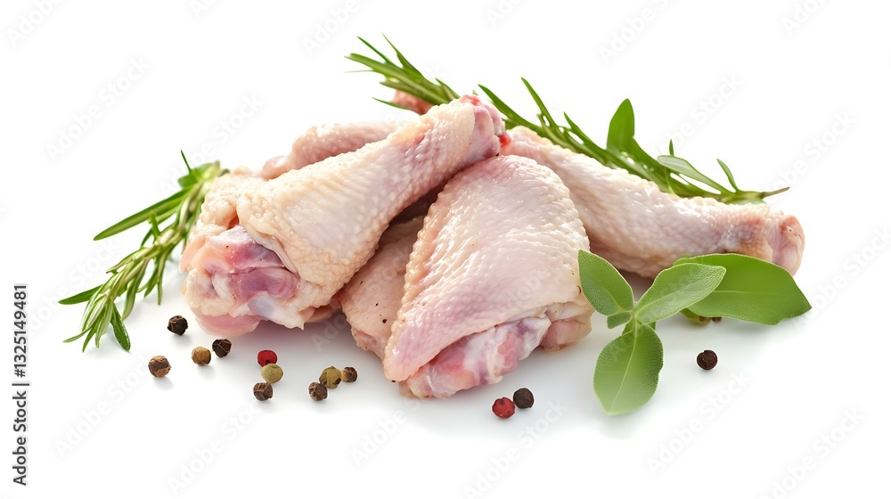 Raw chicken wings isolated on white background Raw chicken wings isolated on white background