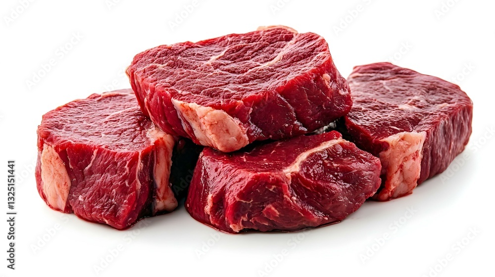 huge red meat chunk and steak isolated huge red meat chunk and steak isolated