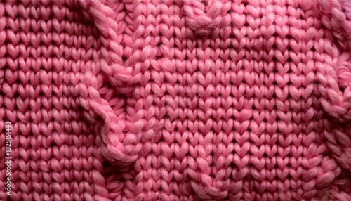 Pink knitting texture background. Generated image