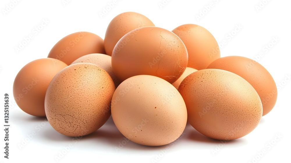 Group of eggs isolated on white background Group of eggs isolated on white background