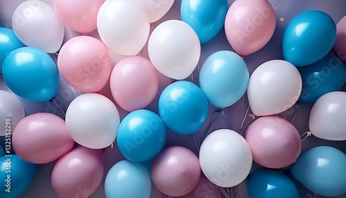 Wallpaper Mural pink blue and white party balloons for a wallpaper background 003 Torontodigital.ca