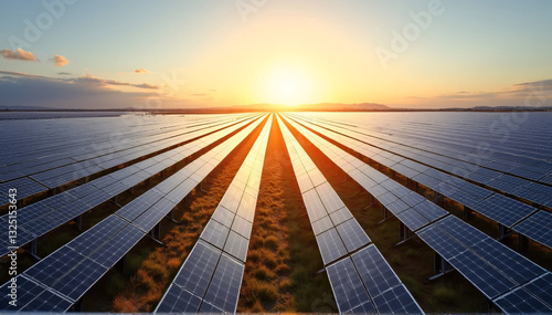 Wallpaper Mural Eco-Friendly Power: Solar Panels in Open Field
 Torontodigital.ca