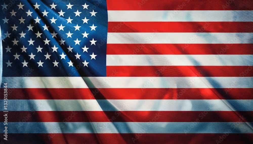 Naklejka premium internet with american flag