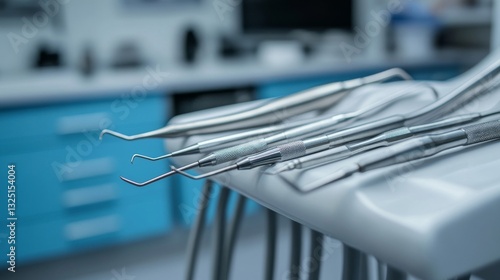 Closeup of Sterile Dental Instruments on a White Tray