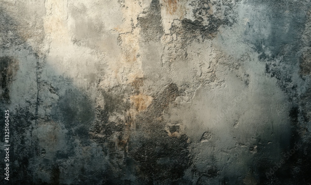 Obraz premium Textured concrete wall with subtle shadow and light patterns