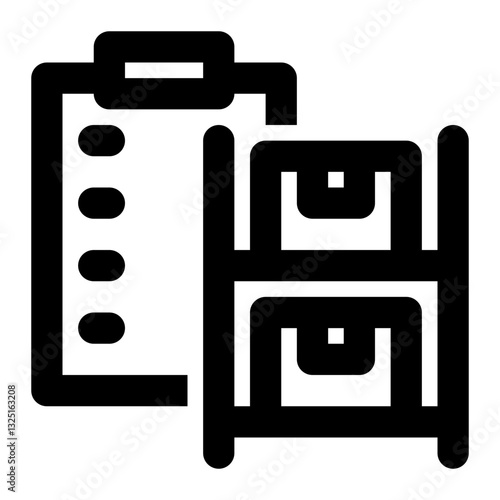 Inventory, Stock, Goods Outline Icon
