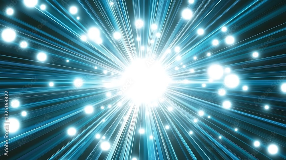 Obraz premium Abstract burst of light for technology concept