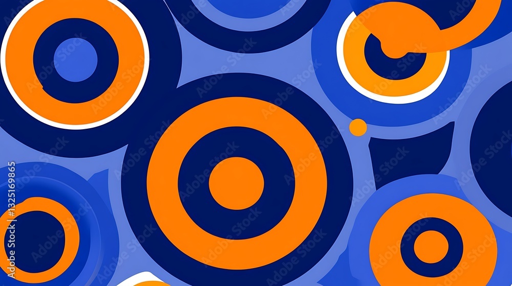 Fototapeta premium Abstract circles pattern, colorful background. Use design