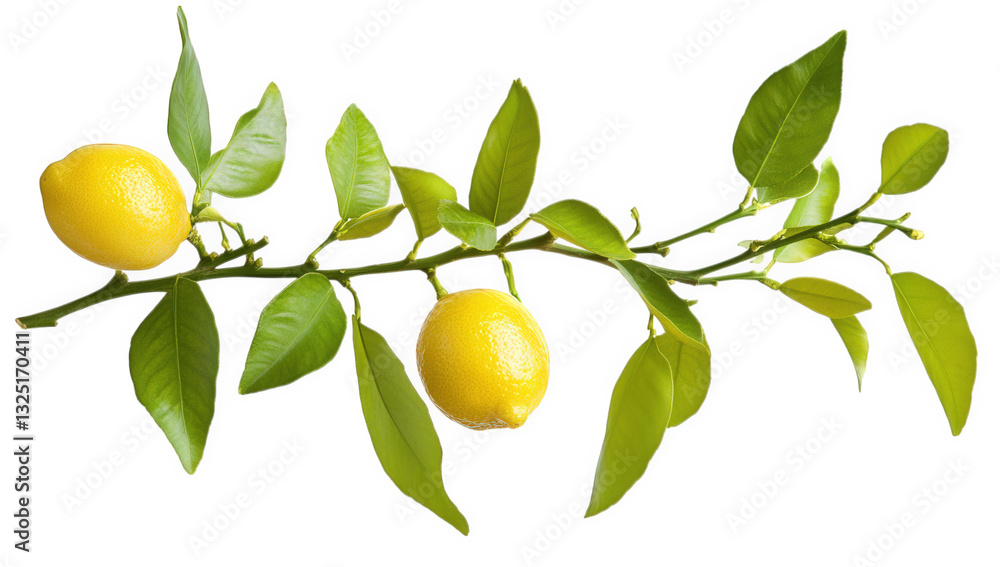 a branch featuring ripe yellow lemons and vibrant green leaves highlighting the freshness and natural beauty of citrus fruits ideal for culinary health or gardening contexts a branch featuring ripe yellow lemons and vibrant green leaves highlighting the freshness and natural beauty of citrus fruits ideal for culinary health or gardening contexts