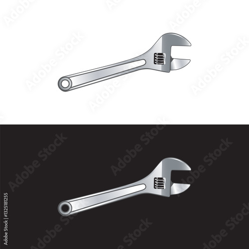 Wrench vector illustration.