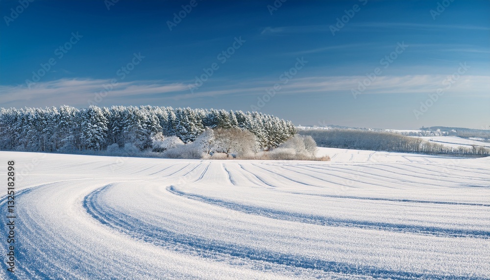 snow covered fields snow covered fields