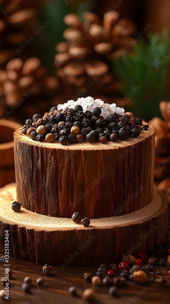 Fototapeta premium Mixed Spices On Wooden Stand