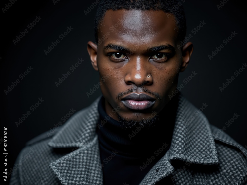 Portrait of a Man in Grey Checkered Coat Portrait of a Man in Grey Checkered Coat