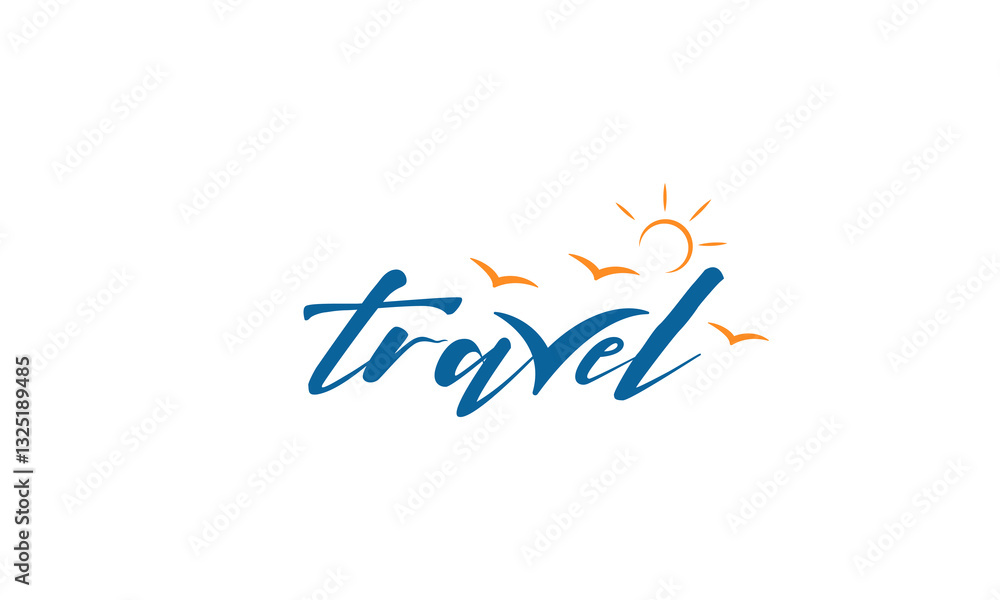 Fototapeta premium Simple Creative travel logo design template.