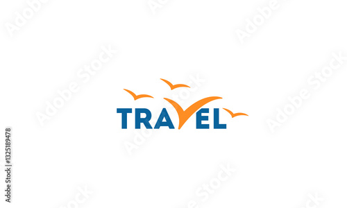 Simple Creative travel logo design template.