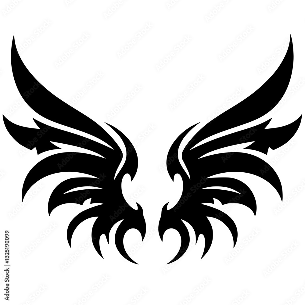 Obraz premium Dragon Wing Silhouette