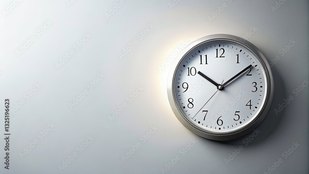 Wall Clock Isolated on White Background - Classic Timepiece, Modern Design, Minimalist Style, Home Decor, Office Decor, Timeless Elegance, Functional Wall Clock Isolated on White Background - Classic Timepiece, Modern Design, Minimalist Style, Home Decor, Office Decor, Timeless Elegance, Functional