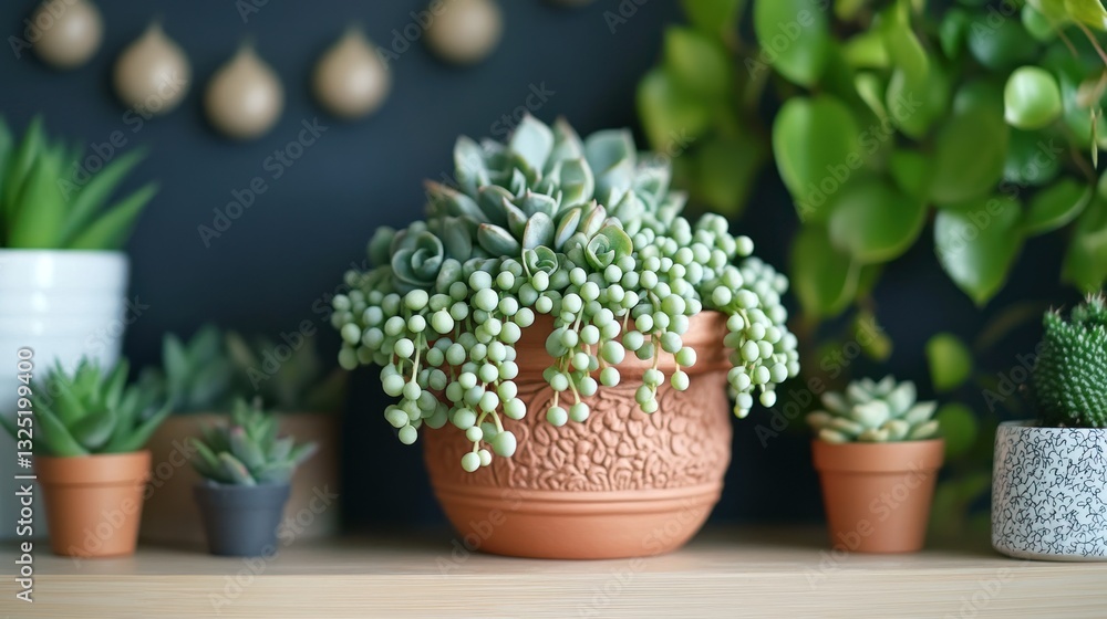 Botanical harmony a curated collection of potted succulents and greenery Botanical harmony a curated collection of potted succulents and greenery