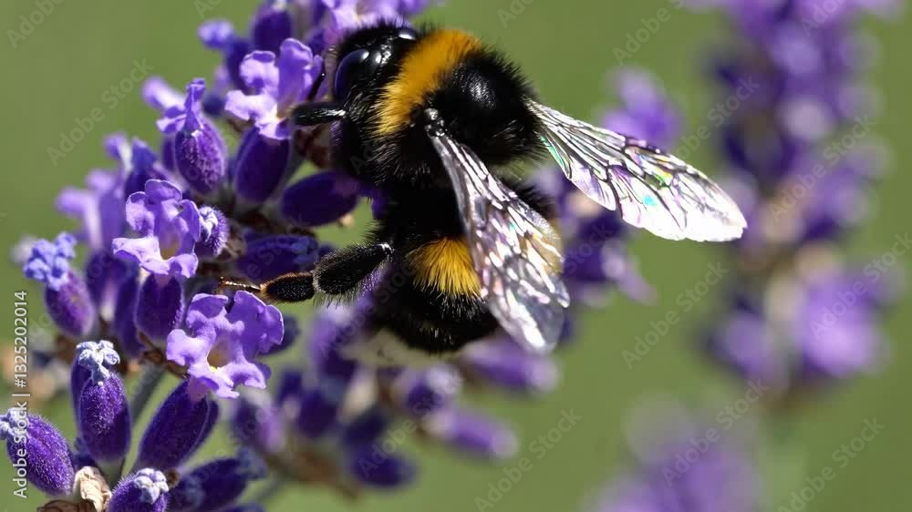 bee on lavender bee on lavender