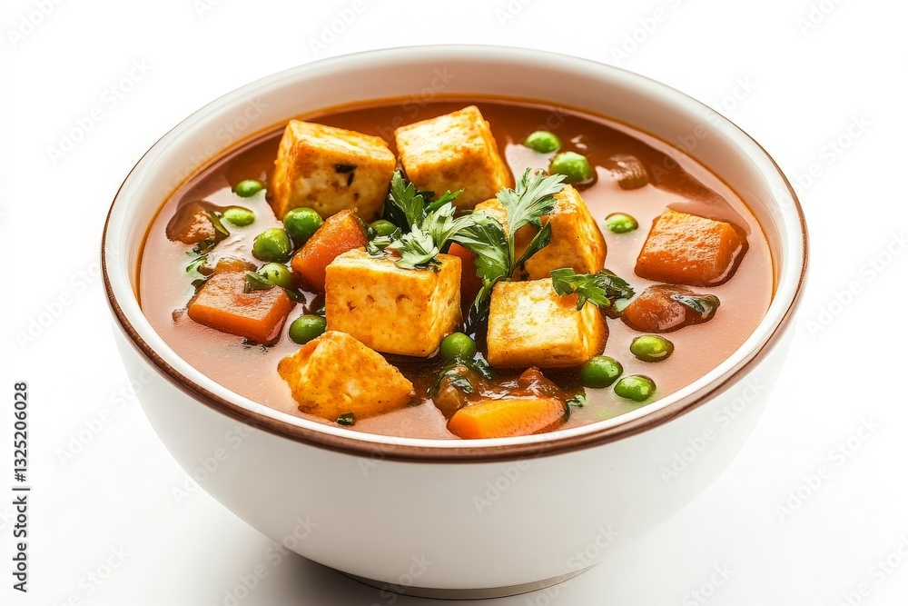 Delicious Bowl of Vegetable and Tofu Soup with Peas and Carrots Perfect for Healthy Recipes and Culinary Inspiration Delicious Bowl of Vegetable and Tofu Soup with Peas and Carrots Perfect for Healthy Recipes and Culinary Inspiration