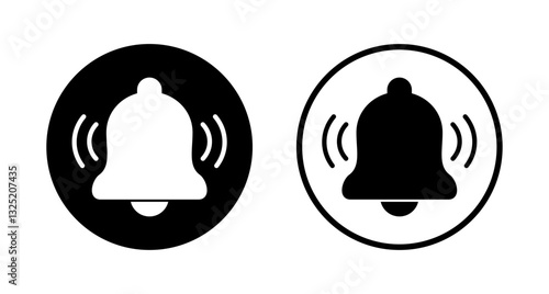 Bell icon logo design. Notification sign and symbol for web site design