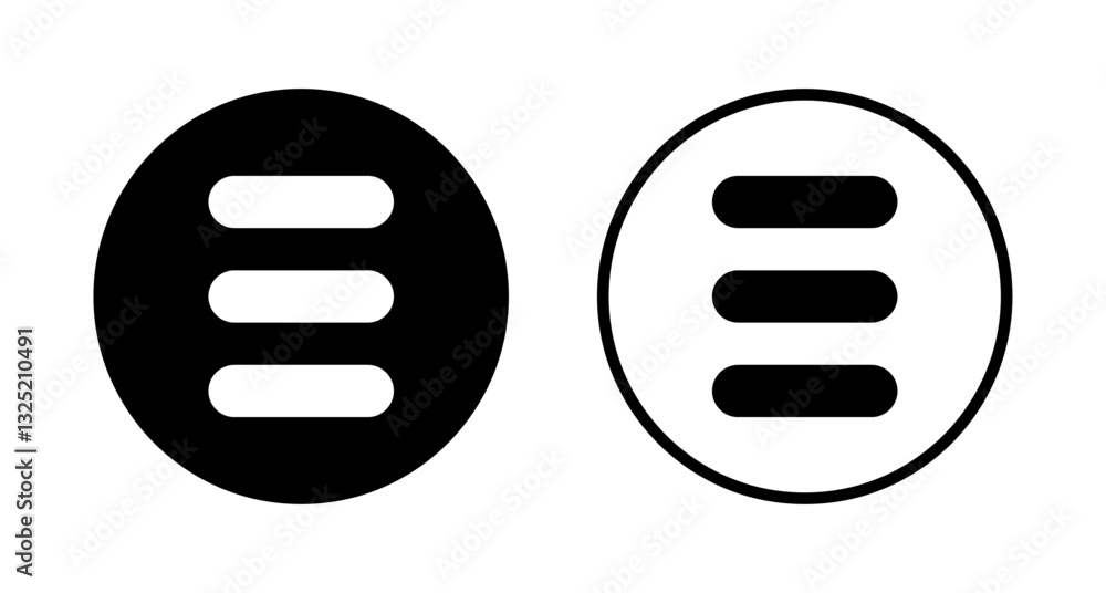 Menu icon logo design. web menu sign and symbol. hamburger menu symbol Menu icon logo design. web menu sign and symbol. hamburger menu symbol