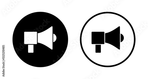 Megaphone icon logo design. Loudspeaker sign and symbol