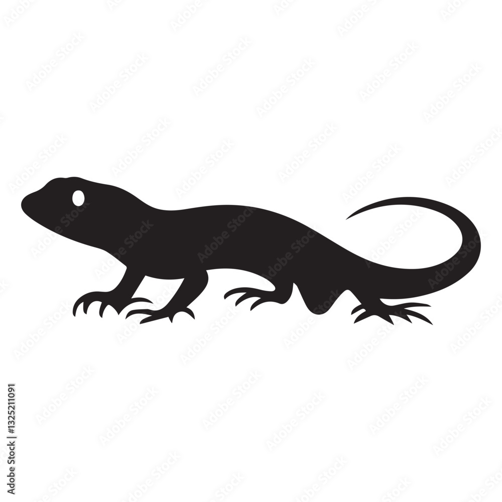 Fototapeta premium lizard on white background