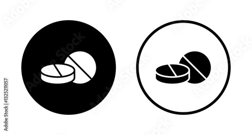 Pills icon logo design. capsule icon. Drug sign and symbol