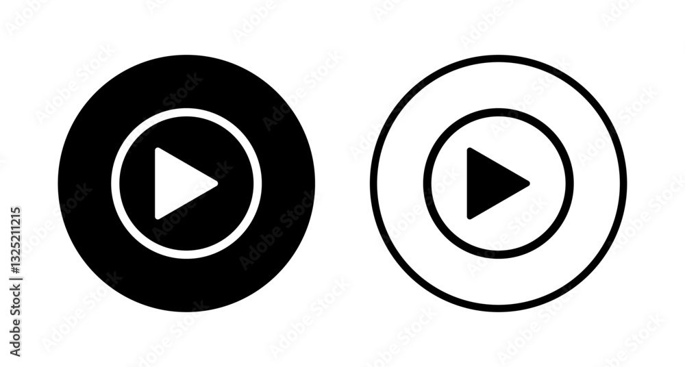 Play icon logo design. Play button sign and symbol Play icon logo design. Play button sign and symbol