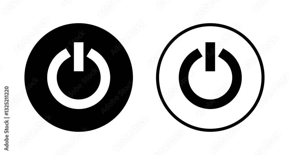 Power icon logo design. Power Switch sign and symbol. Electric power Power icon logo design. Power Switch sign and symbol. Electric power