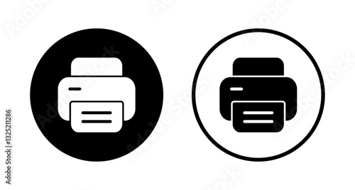 Print icon logo design. printer sign and symbol