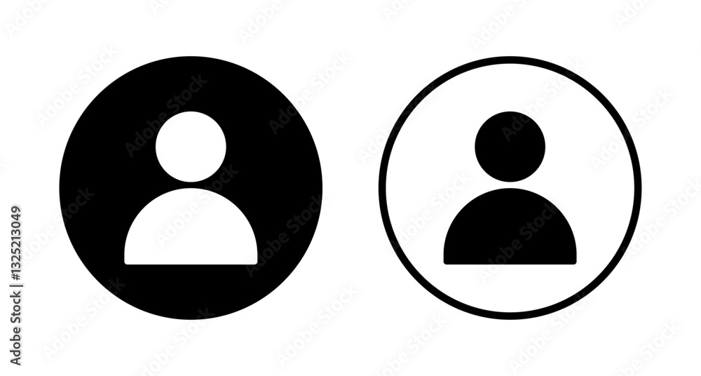 User icon logo design. person sign and symbol. people icon.