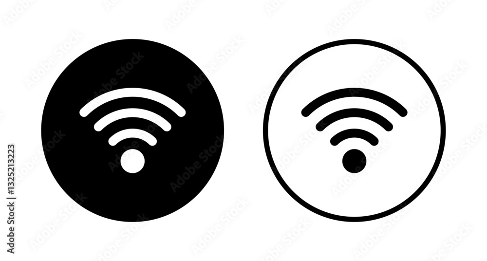 Wifi icon logo design. signal sign and symbol. Wireless icon Wifi icon logo design. signal sign and symbol. Wireless icon