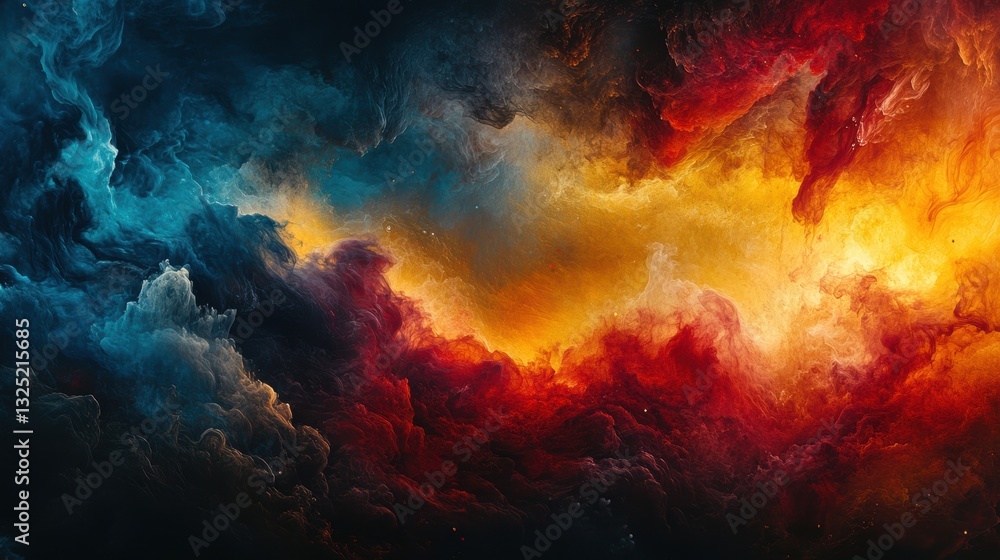 A canvas of swirling smoke, a symphony of colors, dancing in the twilight embrace, creating an ethereal and captivating ambiance. A canvas of swirling smoke, a symphony of colors, dancing in the twilight embrace, creating an ethereal and captivating ambiance.