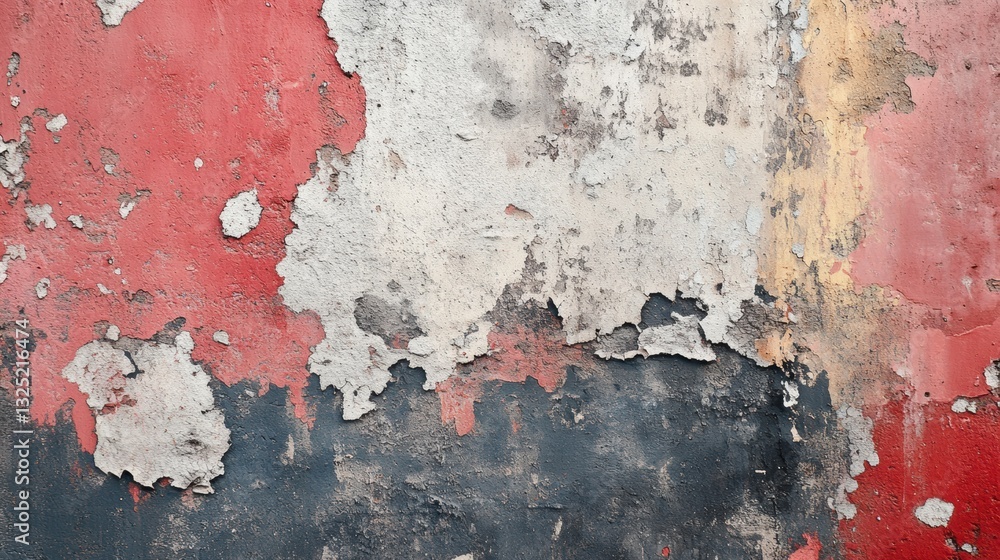 Fototapeta premium A vibrant canvas of weathered hues, where abstract splashes and blots of vibrant paint, reminiscent of a storm aftermath, create a dynamic and captivating backdrop.