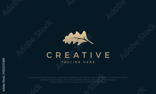 oak leaf logo vector. oak logo vector illustration.