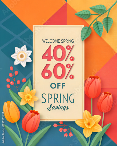 Vivid poster design to encourage viewers to take advantage of the sales. For sales promotion both online and in stores
