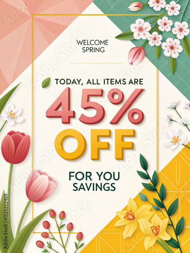 Vector illustration of a set of floral banners.
